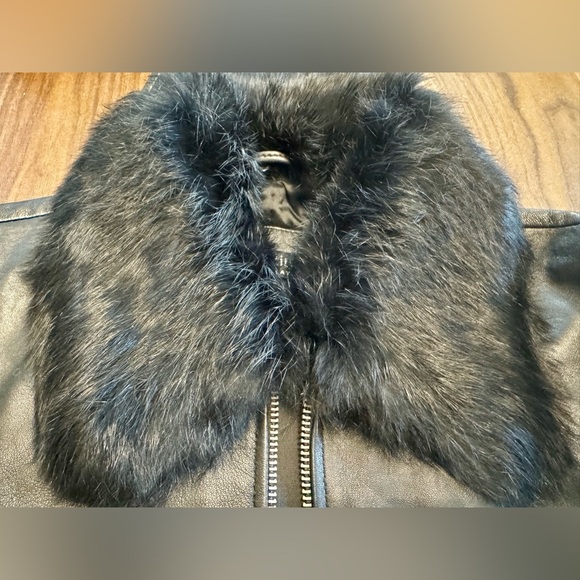 ID Entity by Lord & Taylor Moto Bomber Jacket with Removable Faux Fur Collar - Picture 10 of 14
